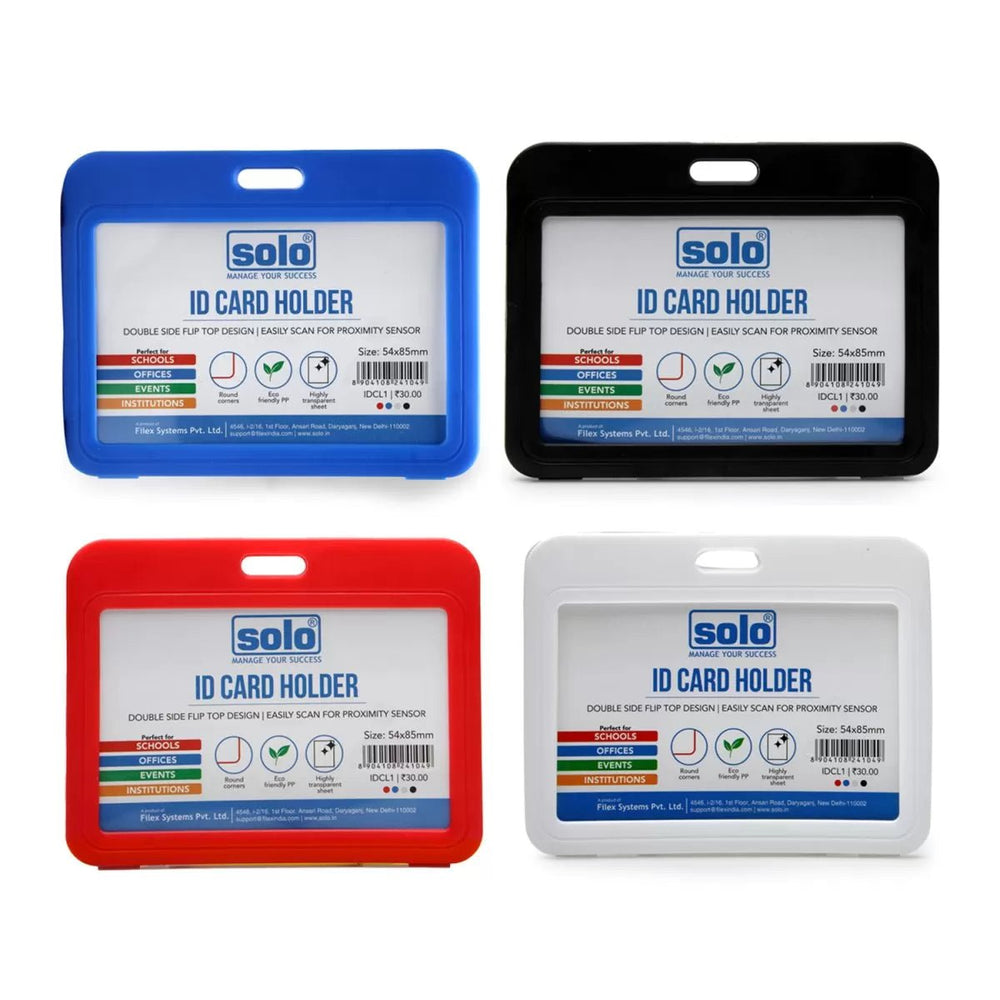 Plastic ID Card Holder for Office and School – Pack of 10 - Filex Systems Pvt Ltd