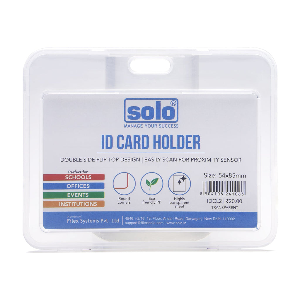 Plastic ID Card Holder for Office and School – Pack of 10 - Filex Systems Pvt Ltd