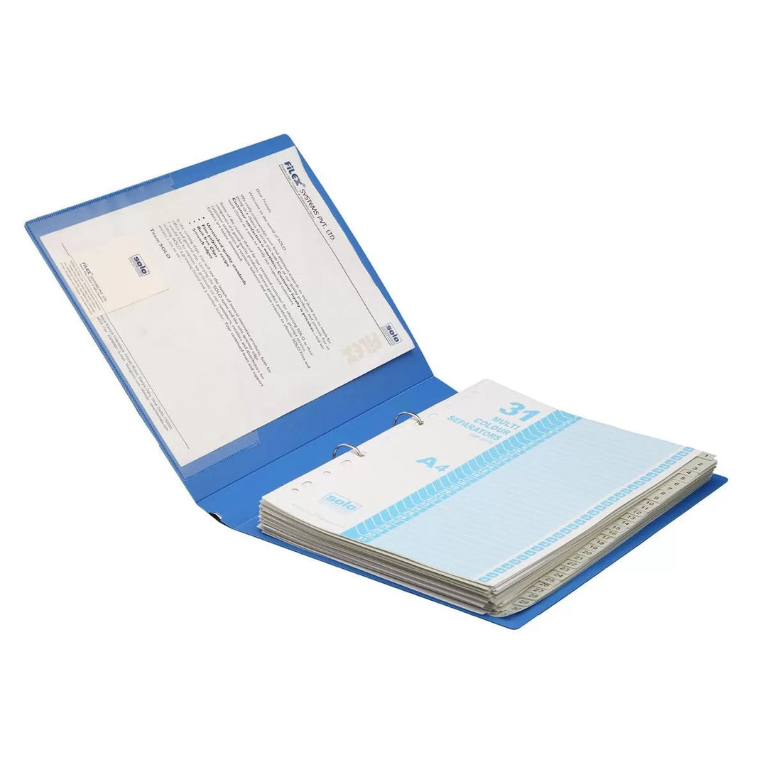 Plastic Separators – 1 to 20 Tabs | 1 to 31 Tabs | A4 - Filex Systems Pvt Ltd