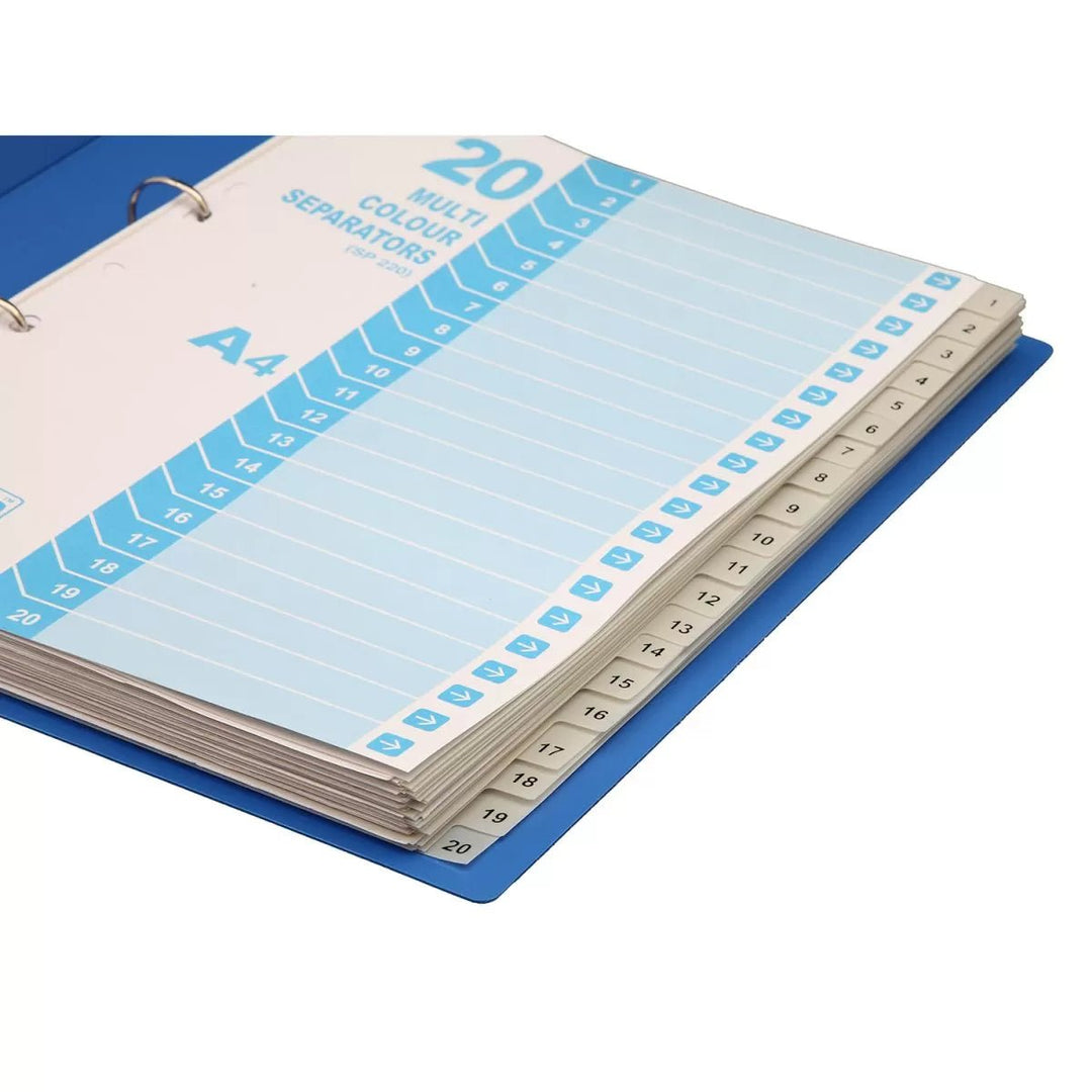 Plastic Separators – 1 to 20 Tabs | 1 to 31 Tabs | A4 - Filex Systems Pvt Ltd
