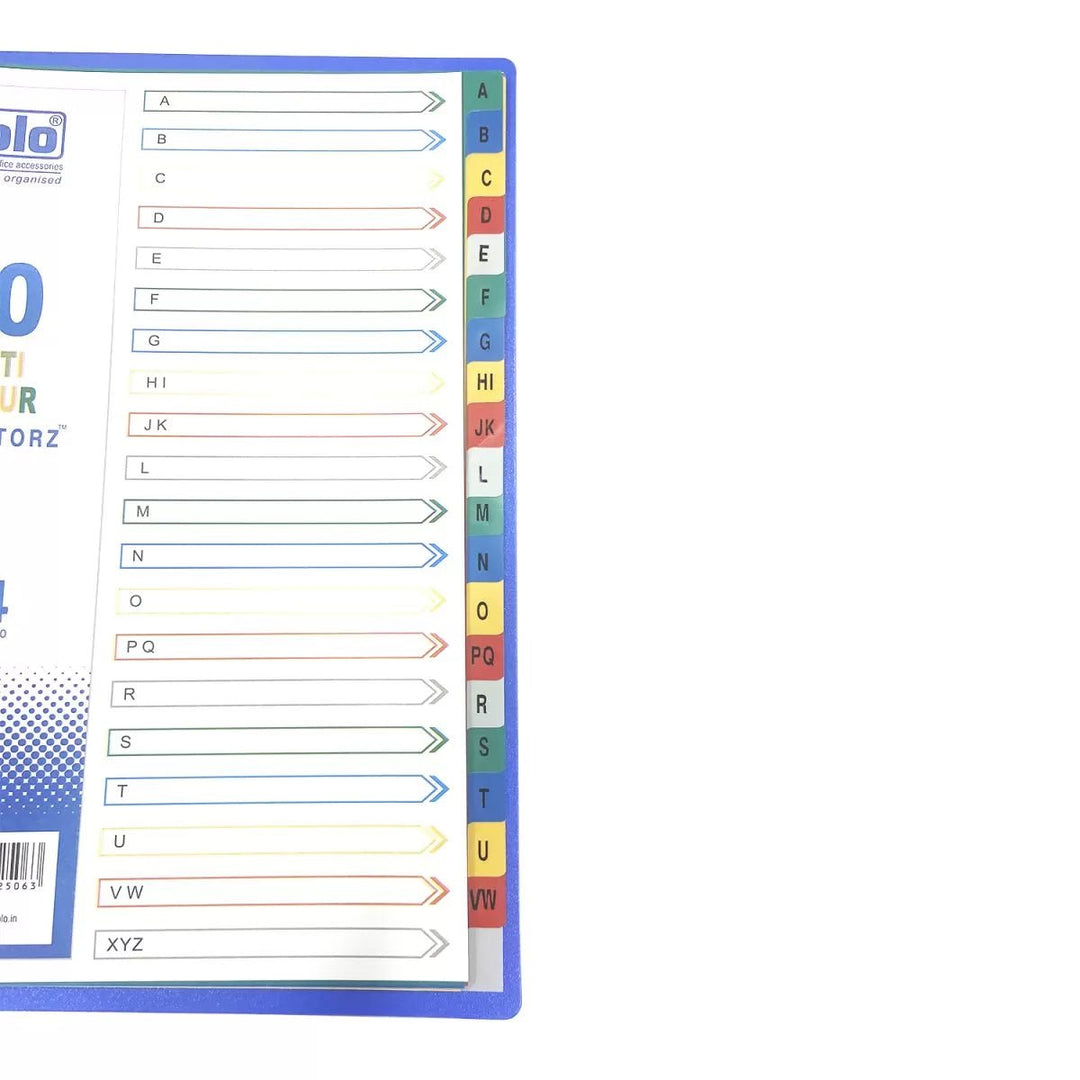 Plastic Separators (SP520) – A to Z Tabs A4 – Filex Systems Pvt Ltd