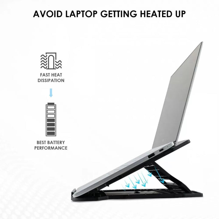 Portable Laptop Stand With 7 Adjustment Levels For Laptops Up Till 15.6 Inches - Filex Systems Pvt Ltd