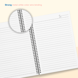 Premium Notebook - Spiral - Bound, Lightweight, Vibrant Colours (100 Pages, 70 GSM, Set of 5) - Filex Systems Pvt Ltd