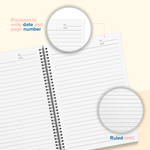 Premium Notebook - Spiral - Bound, Lightweight, Vibrant Colours (100 Pages, 70 GSM, Set of 5) - Filex Systems Pvt Ltd