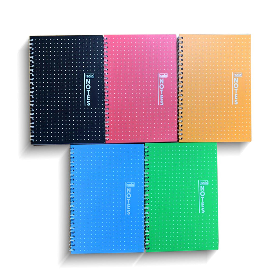 Premium Notebook - Spiral - Bound, Lightweight, Vibrant Colours (100 Pages, 70 GSM, Set of 5) - Filex Systems Pvt Ltd