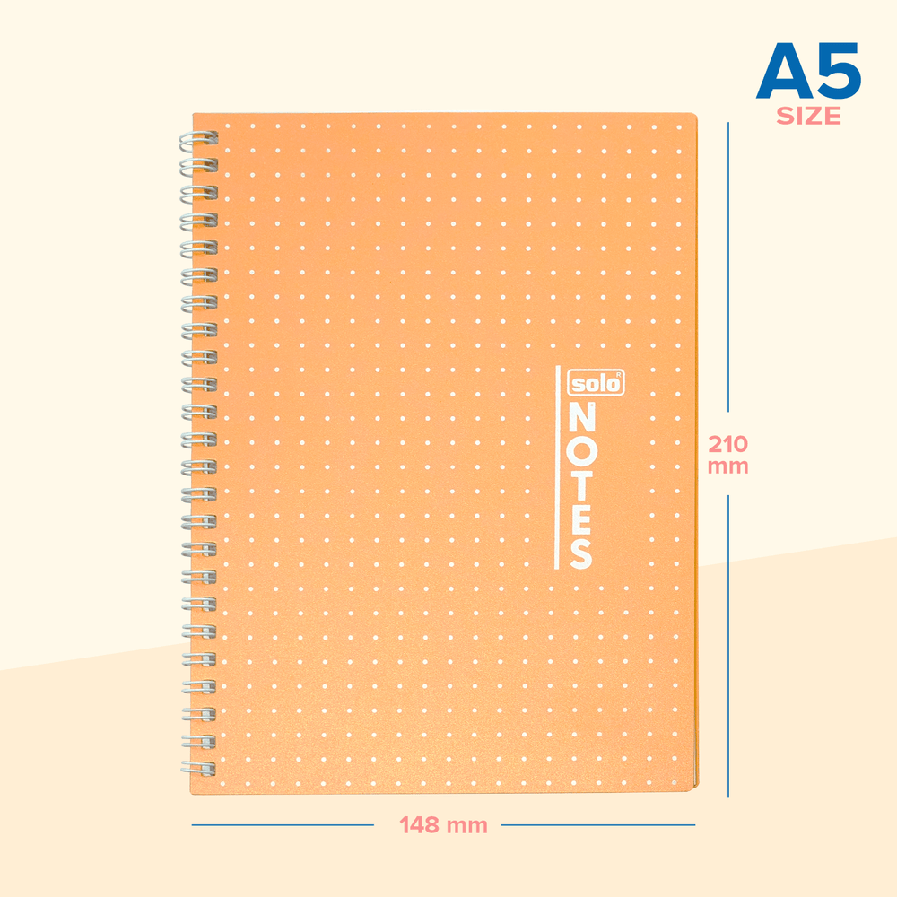 Premium Notebook - Spiral - Bound, Lightweight, Vibrant Colours (100 Pages, 70 GSM, Set of 5) - Filex Systems Pvt Ltd