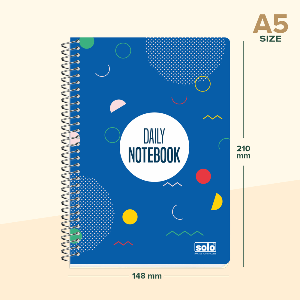 Premium Notebook - Spiral - Bound, Lightweight, Vibrant Colours (80 Pages, 70 GSM, Pack of 8) | SNA540 - Filex Systems Pvt Ltd