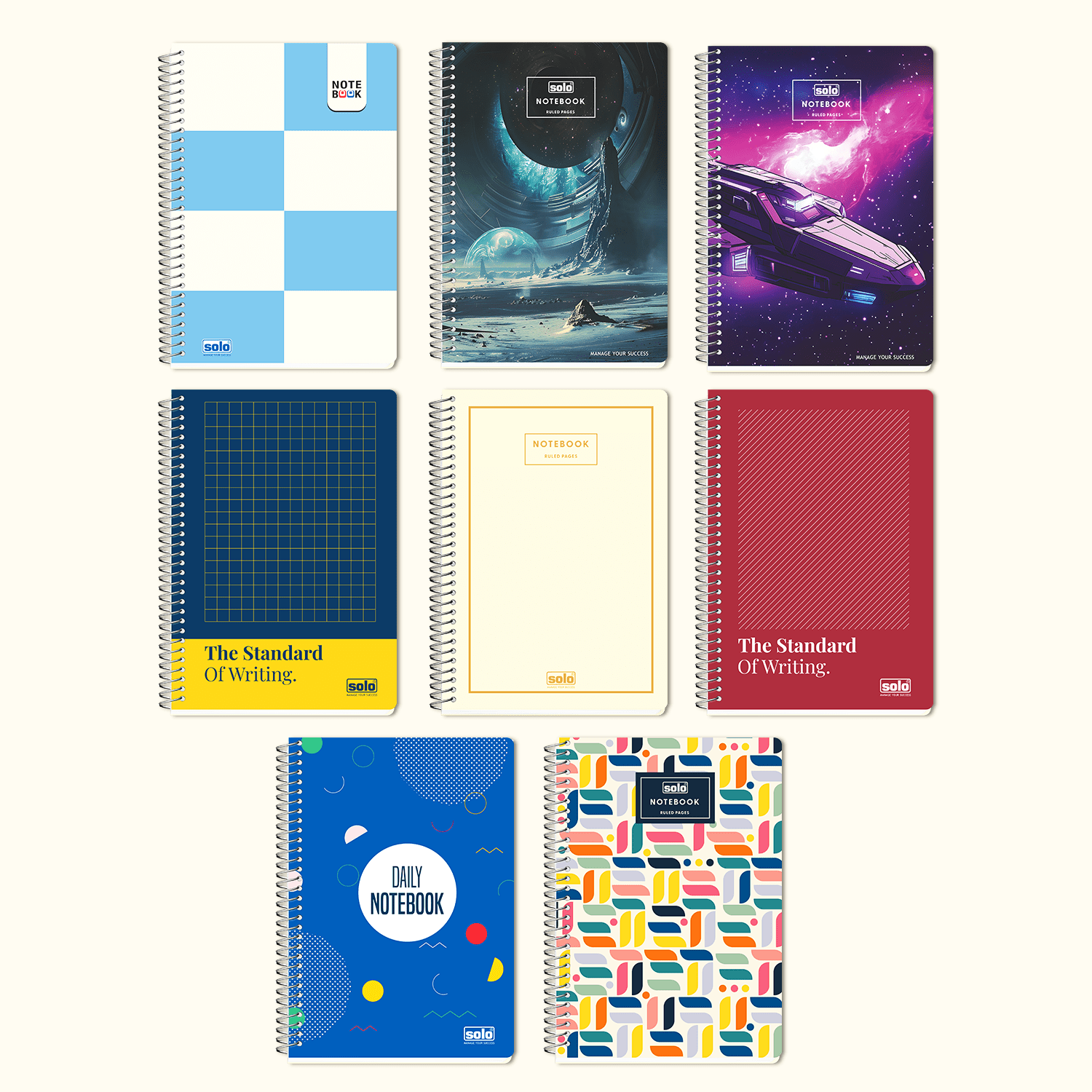 Premium Notebook - Spiral - Bound, Lightweight, Vibrant Colours (80 Pages, 70 GSM, Pack of 8) | SNA540 - Filex Systems Pvt Ltd