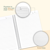 Premium Notebook - Spiral - Bound, Lightweight, Vibrant Colours (80 Pages, 70 GSM, Pack of 8) | SNA540 - Filex Systems Pvt Ltd