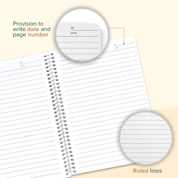 Premium Notebook - Spiral - Bound, Lightweight, Vibrant Colours (80 Pages, 70 GSM, Pack of 8) | SNA540 - Filex Systems Pvt Ltd