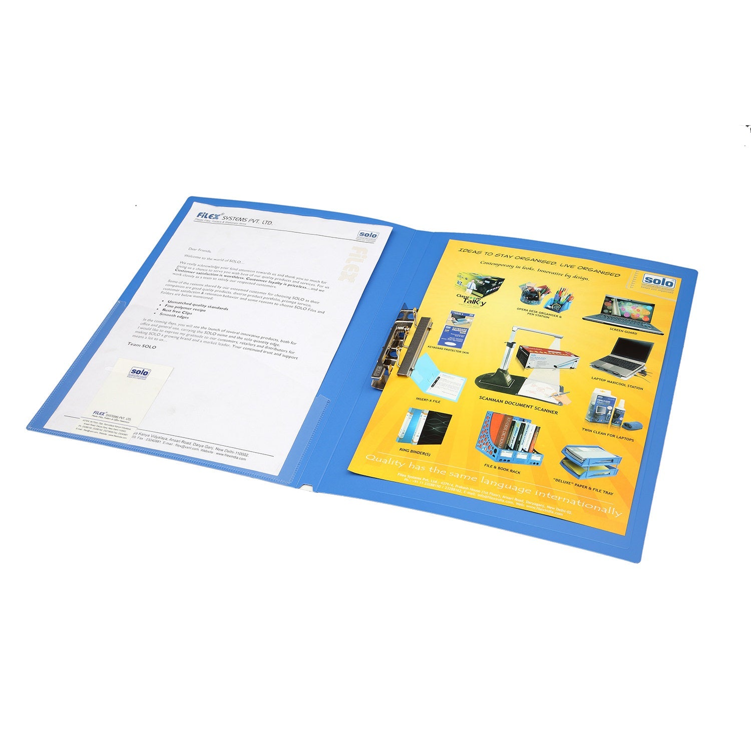 Punchless File (Lever clip), A4/FC size – Filex Systems Pvt Ltd