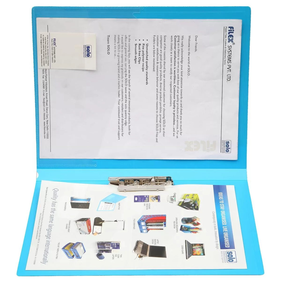 Punchless File (Lever clip), A4/FC size - Filex Systems Pvt Ltd