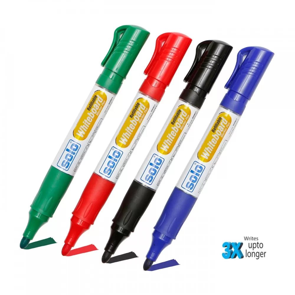 Refillable White Board Marker Pen with Liquid Ink Tank Technology (Pack of 10) WBM01 - Filex Systems Pvt Ltd