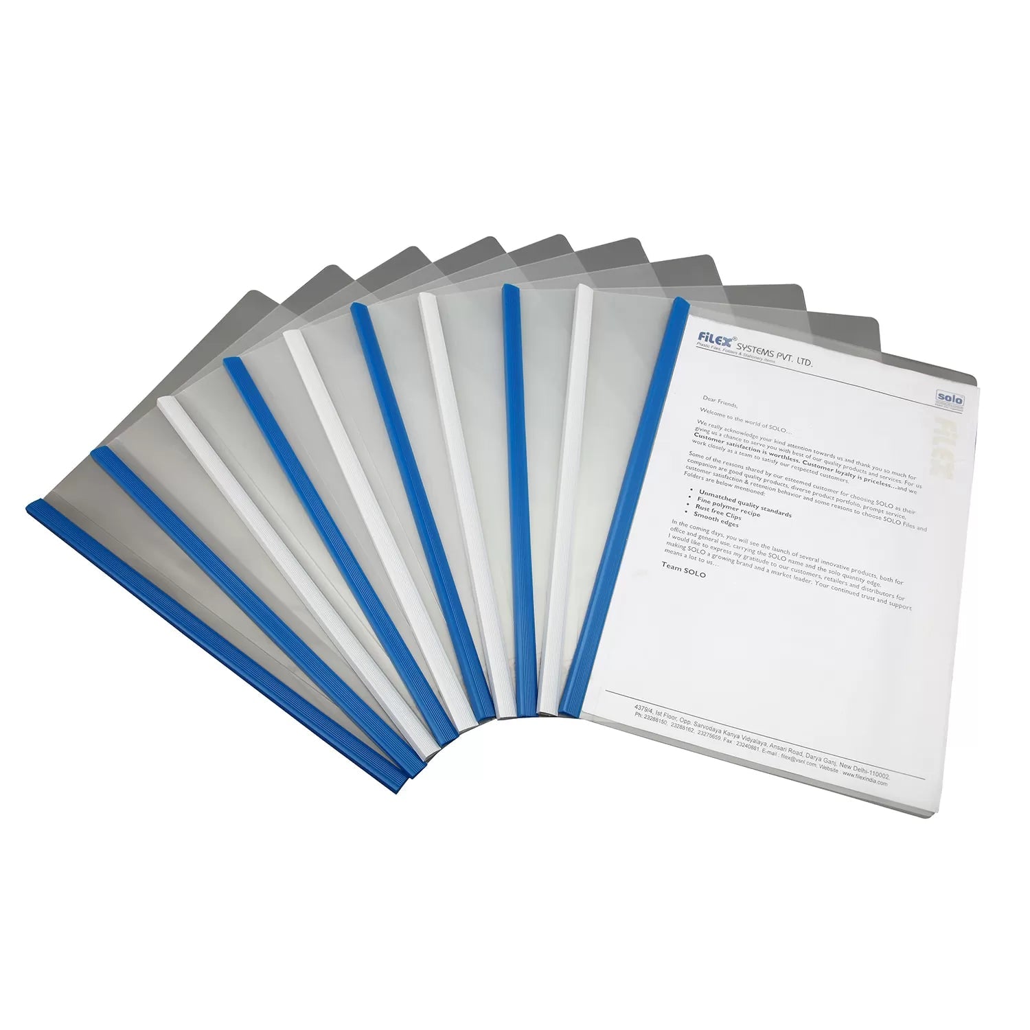 Report Cover Strip File – A4 (RC001), Pack of 10 – Filex Systems Pvt Ltd
