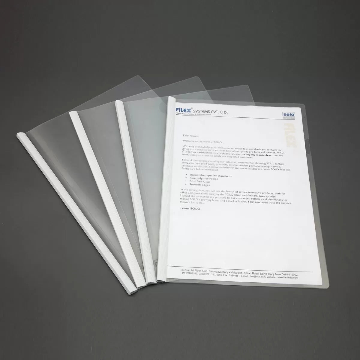 Report Cover File Rigid Report Cover Strip File – A4 (RC001), Pack of 10 – Filex Systems Pvt Ltd