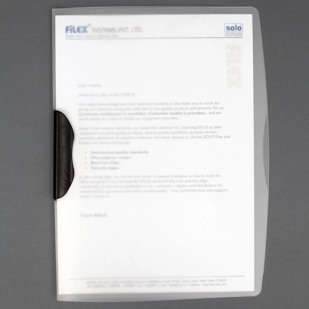 Report Cover – Swing Clip, (RC601) A4 FC size, Pack of 10 - Filex Systems Pvt Ltd