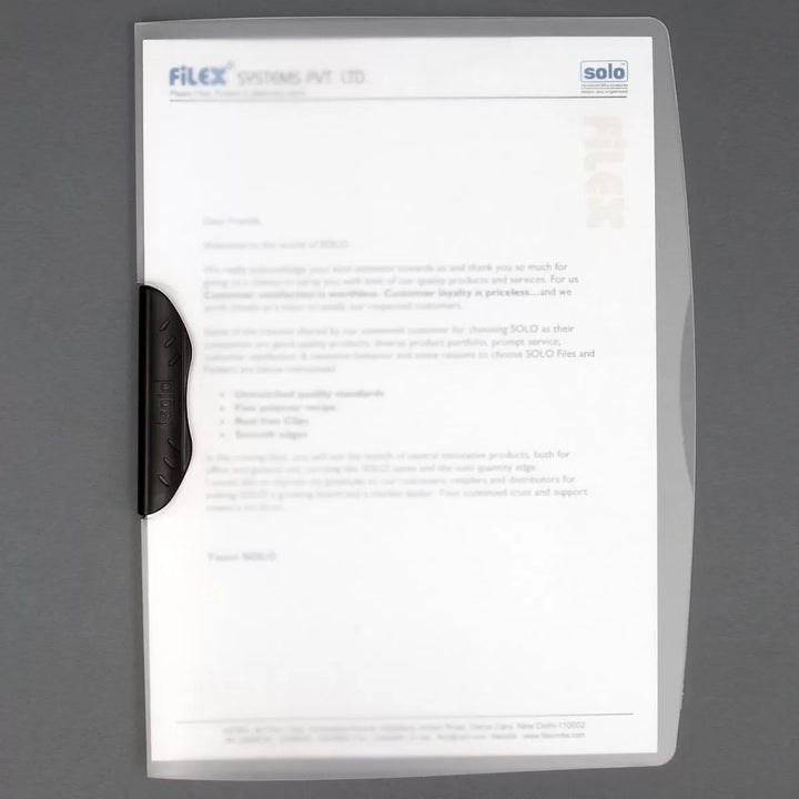 Report Cover – Swing Clip, (RC601) A4 FC size, Pack of 10 - Filex Systems Pvt Ltd