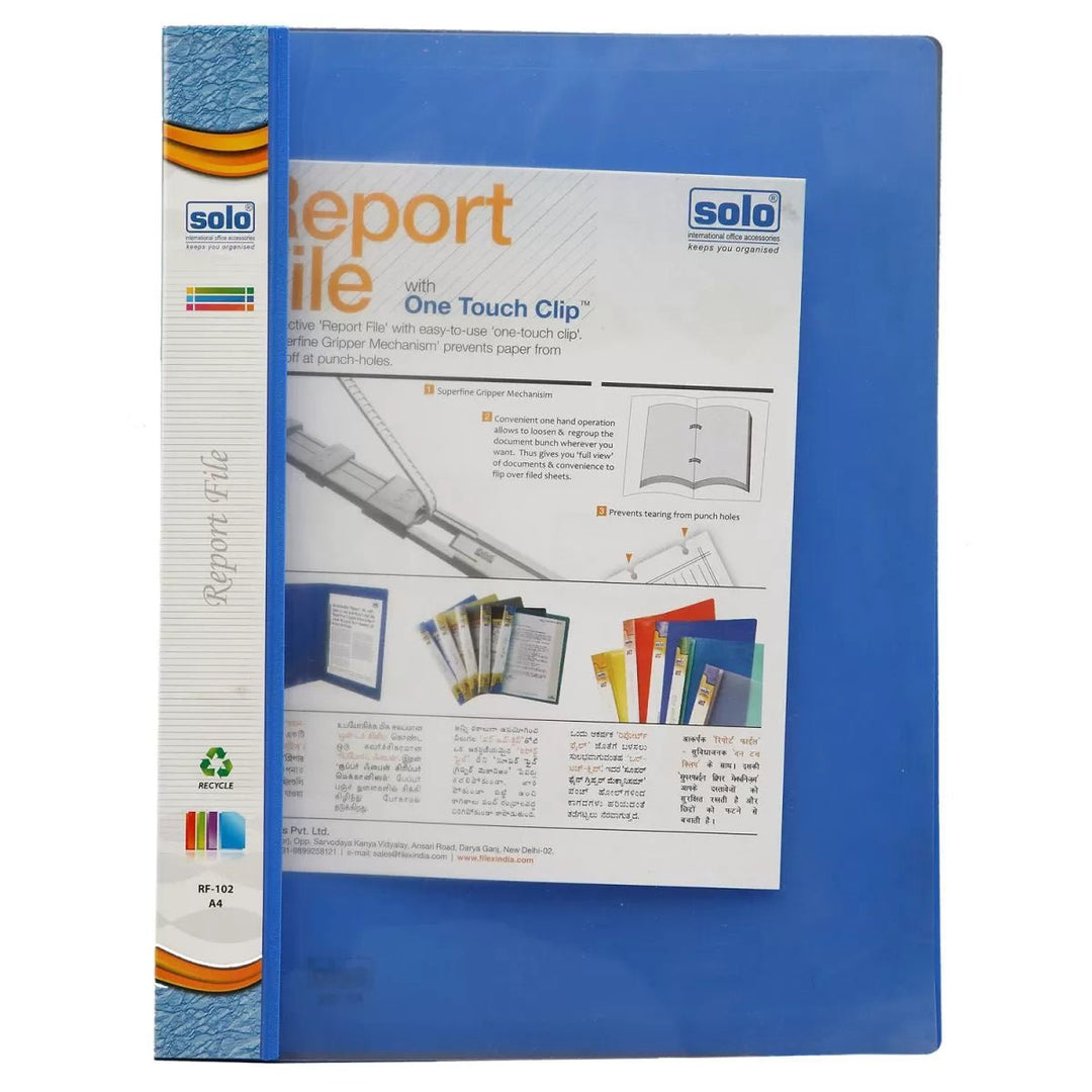 Report File (Transparent Top) – A4 (RF102), Pack of 12 - Filex Systems Pvt Ltd