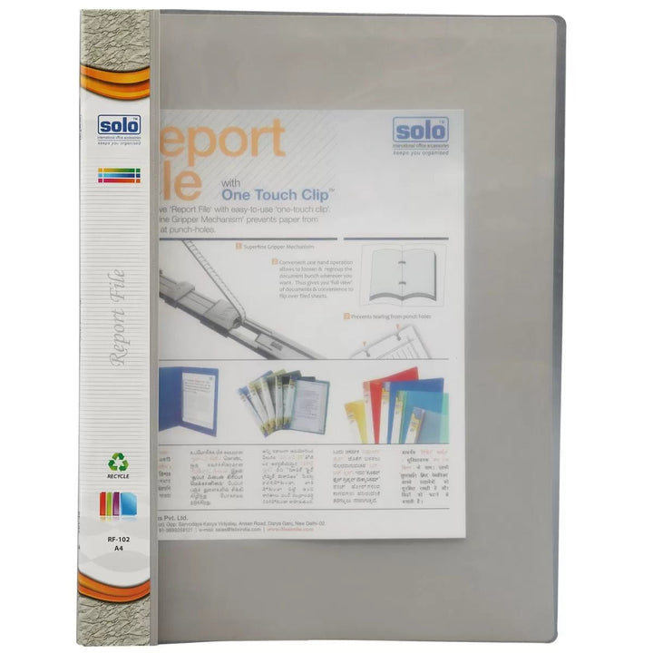 Report File (Transparent Top) – A4 (RF102), Pack of 12 - Filex Systems Pvt Ltd