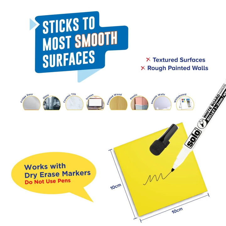 Reusable Sticky Notes – Pack of 6 - Filex Systems Pvt Ltd