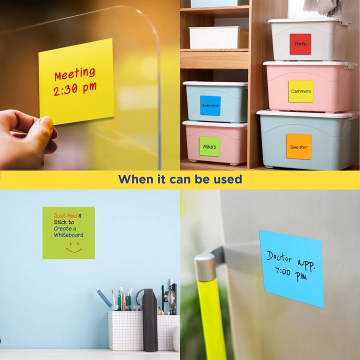 Reusable Sticky Notes – Pack of 6 - Filex Systems Pvt Ltd