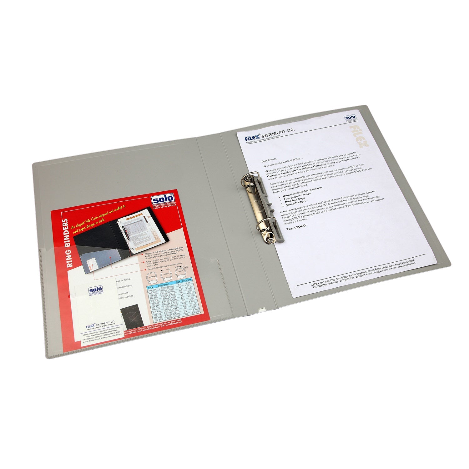 Ring Binder-2D-Ring, A4/FC SIZE – Filex Systems Pvt Ltd