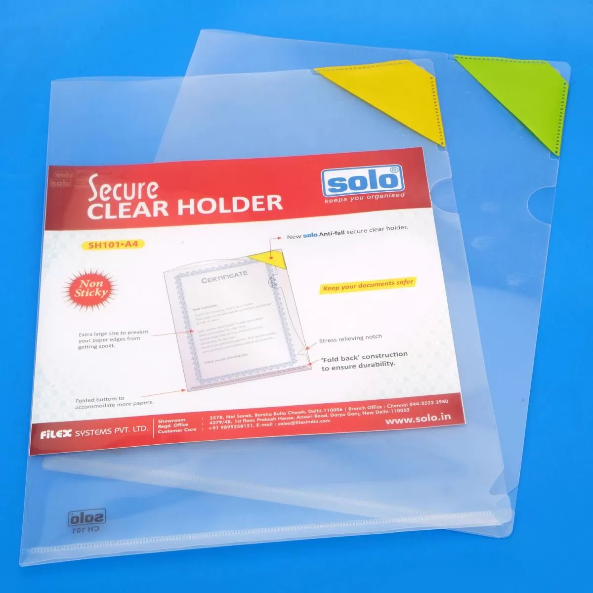Secure Clear Holder – SH101, Pack of 5 – Filex Systems Pvt Ltd