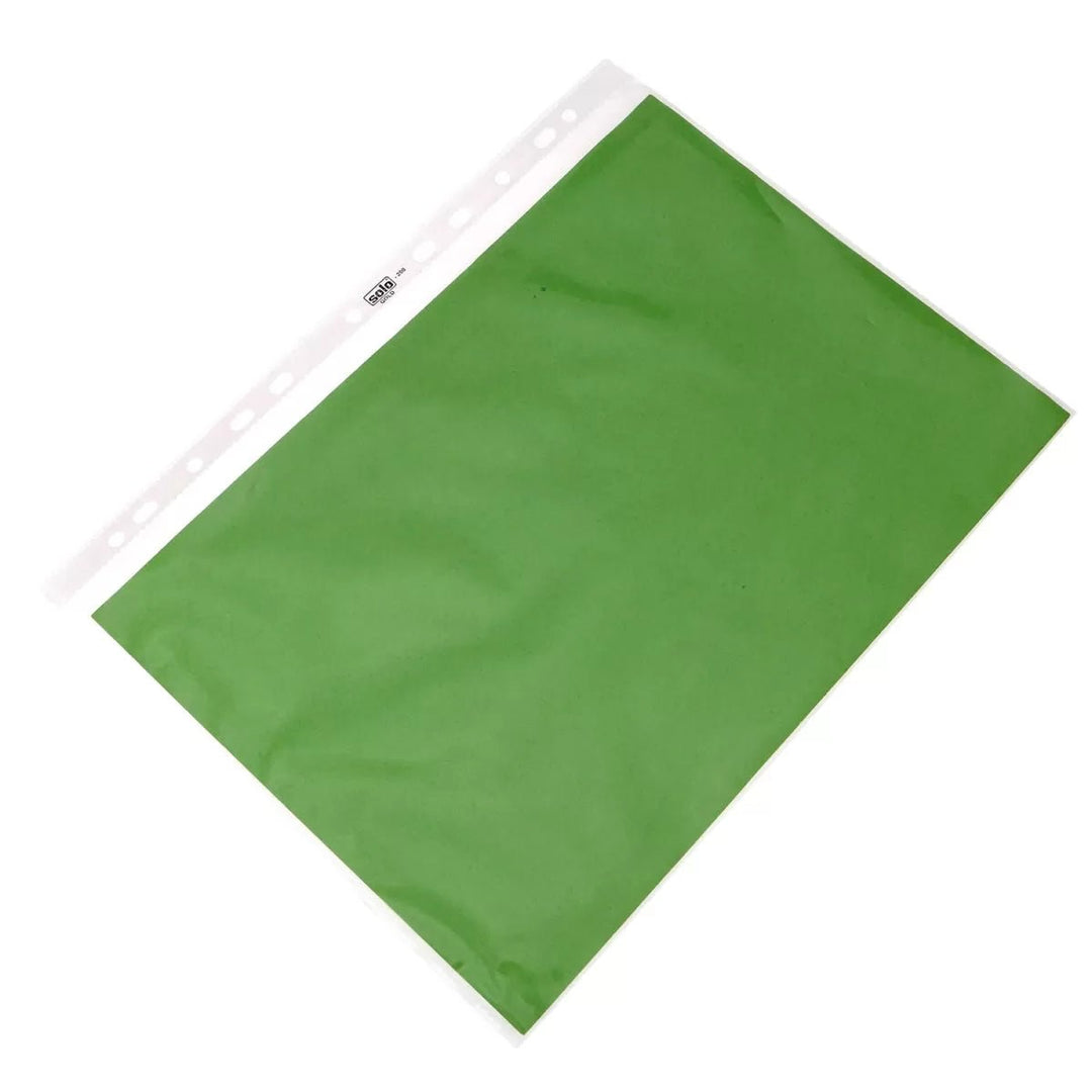 Sheet Protector – 11 Hole, GOLD (100+100 Microns), A4 (SP103), Pack of 50 - Filex Systems Pvt Ltd