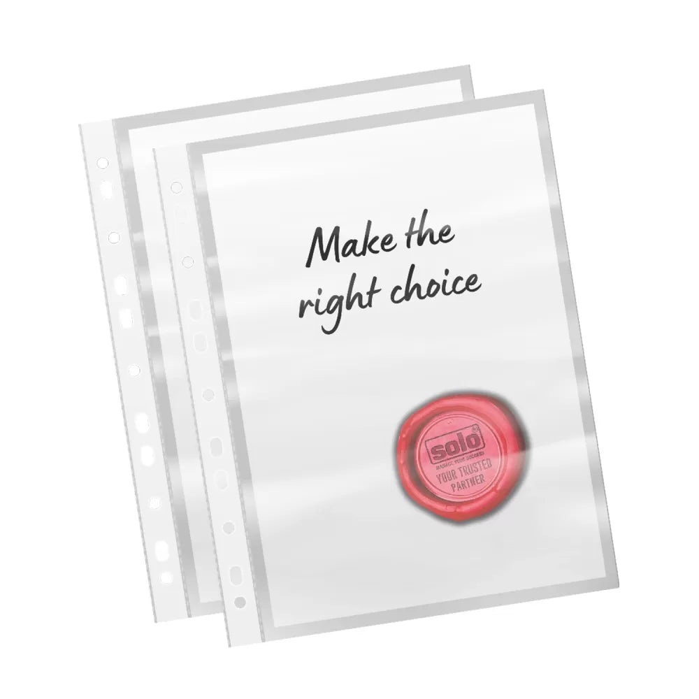 Sheet Protector – 11 Hole, GOLD (100+100 Microns), A4 (SP103), Pack of 50 - Filex Systems Pvt Ltd