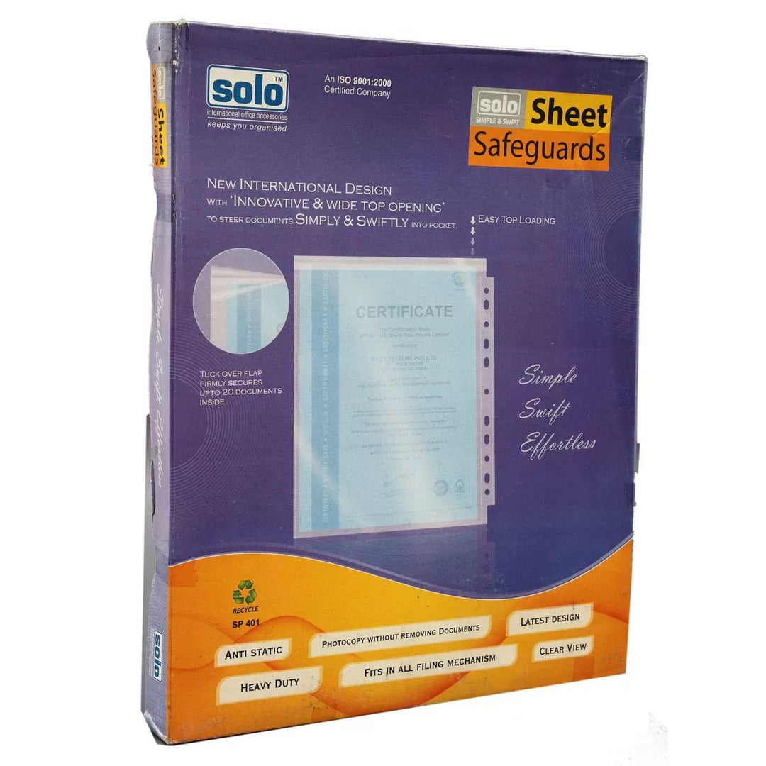 Sheet Protector (Safeguards) – A4 (SP401), Packs of 100 - Filex Systems Pvt Ltd
