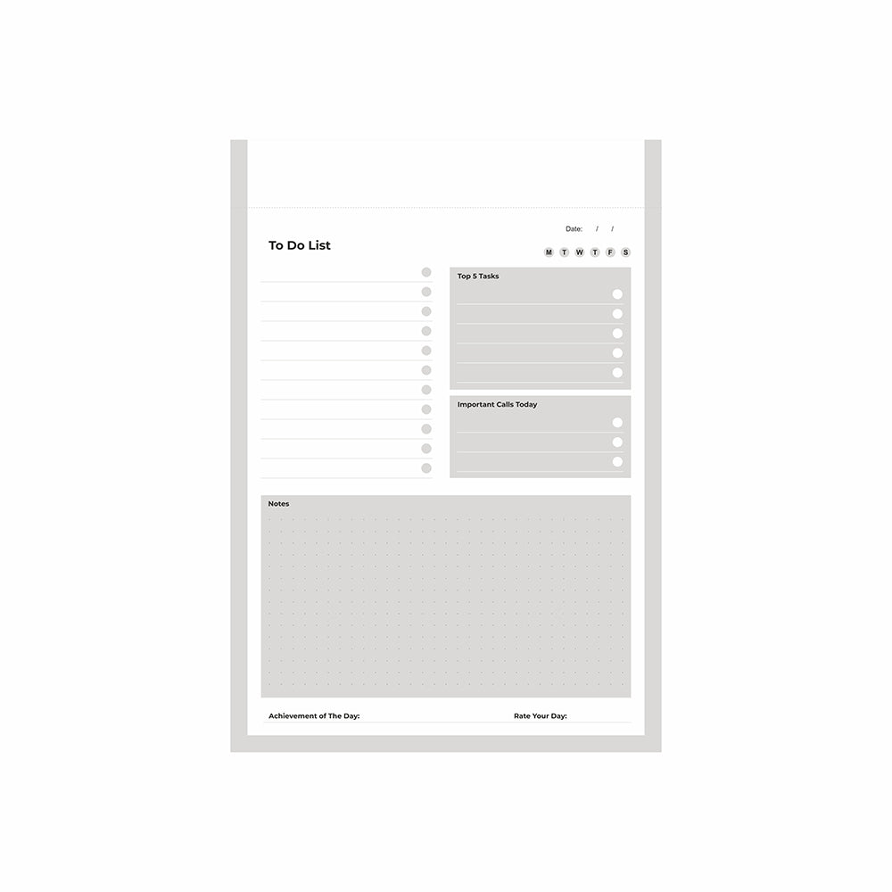 SOLO Daily Planner | Things To Do Pads of 90 tear off sheets - Filex Systems Pvt Ltd