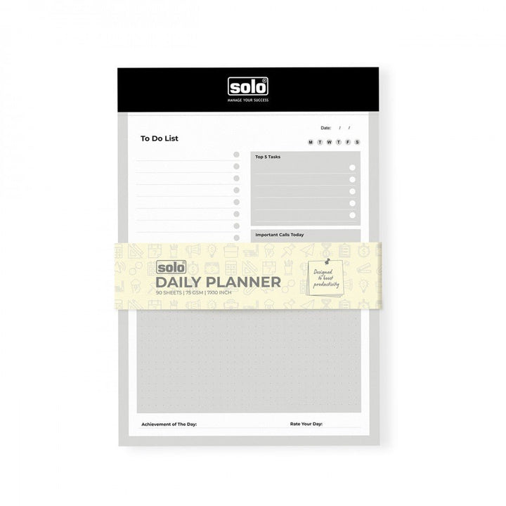 SOLO Daily Planner | Things To Do Pads of 90 tear off sheets - Filex Systems Pvt Ltd