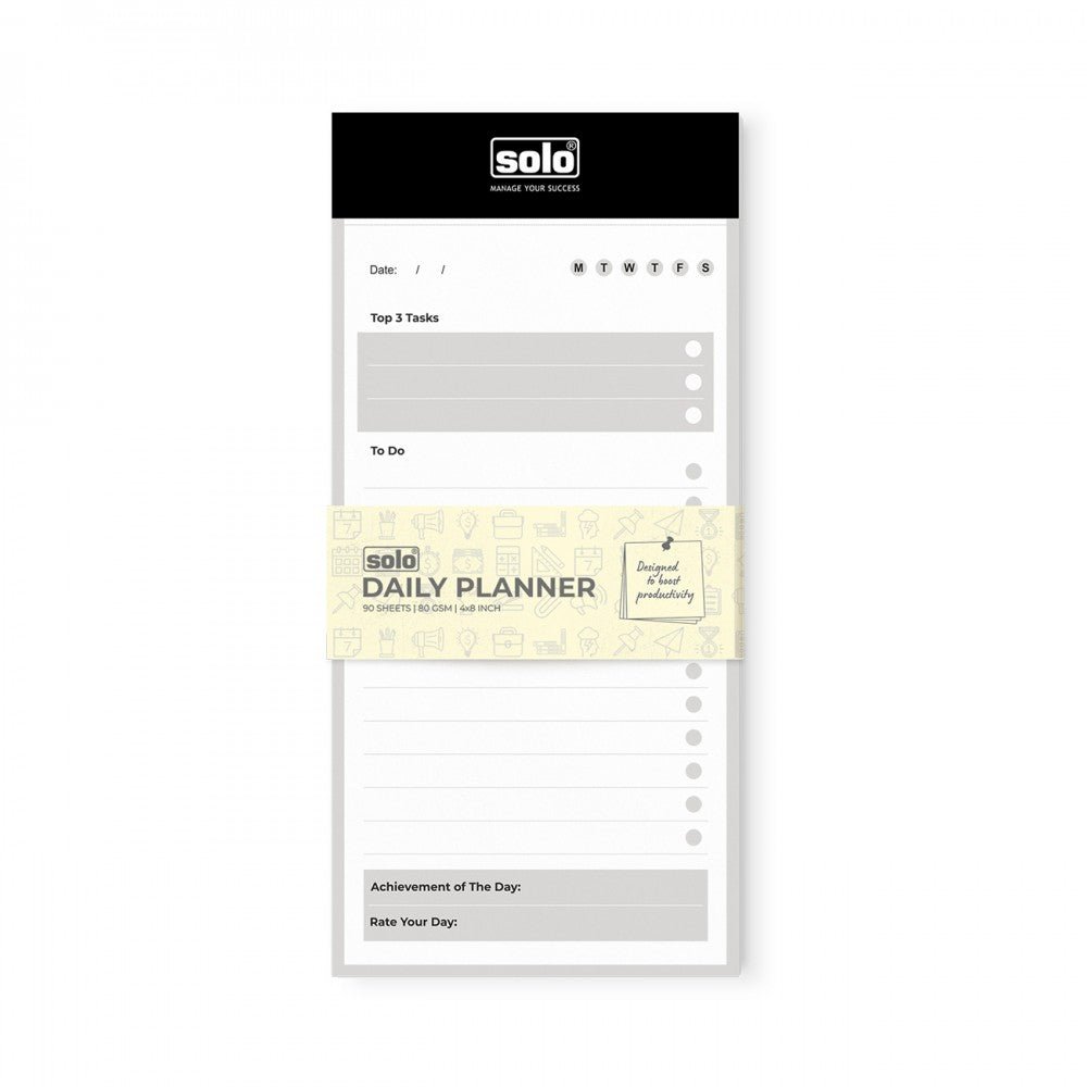 SOLO Daily Planner | Things To Do Pads of 90 tear off sheets - Filex Systems Pvt Ltd