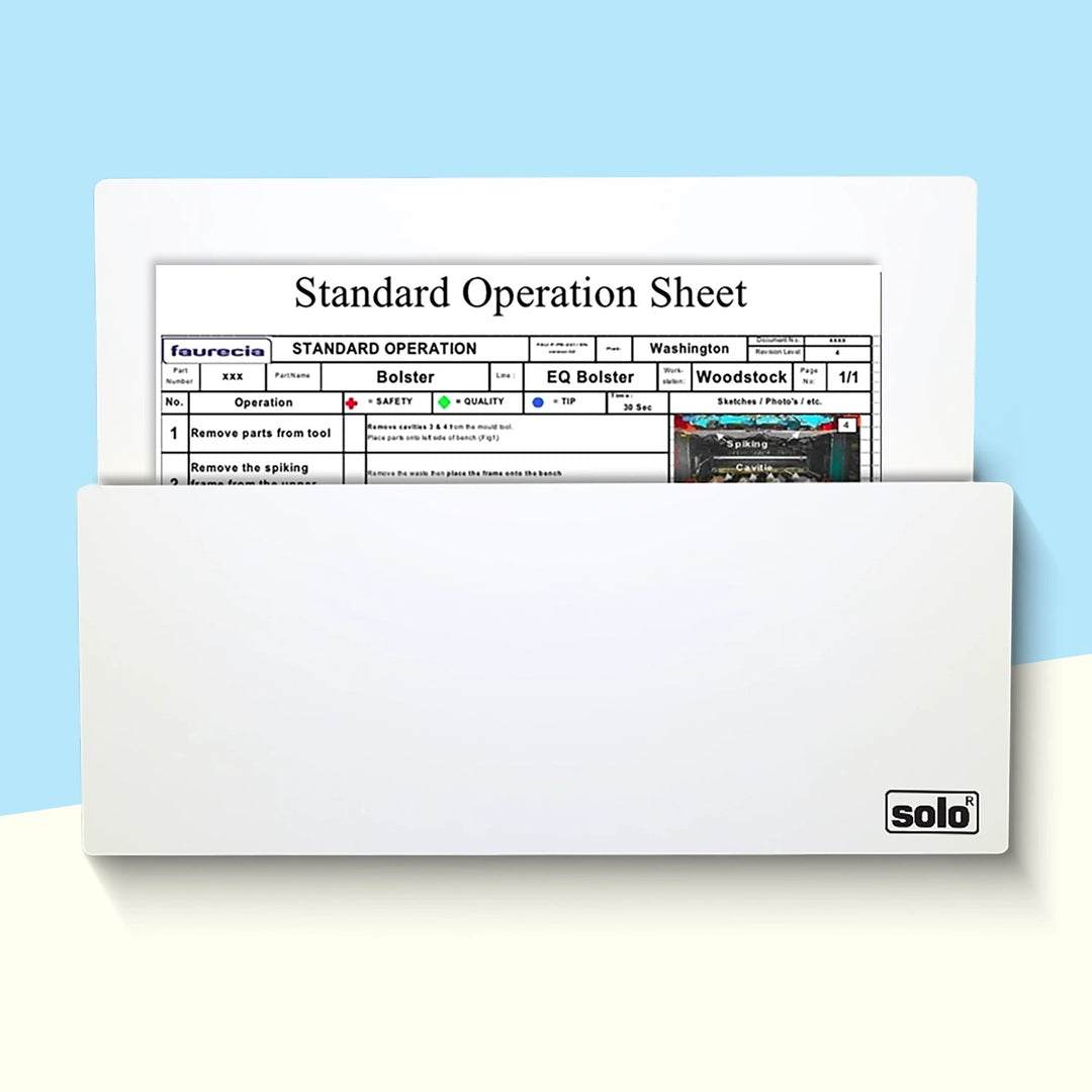SOLO Magnetic Document Organiser - A4 | Multipurpose use, on Machinery, Refrigerator & Whiteboards.. - Filex Systems Pvt Ltd