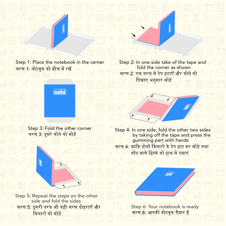 SOLO Self - Adhesive Book Cover Sheets – Crystal Clear Protection for Your Books! - Pack of 20 - Filex Systems Pvt Ltd