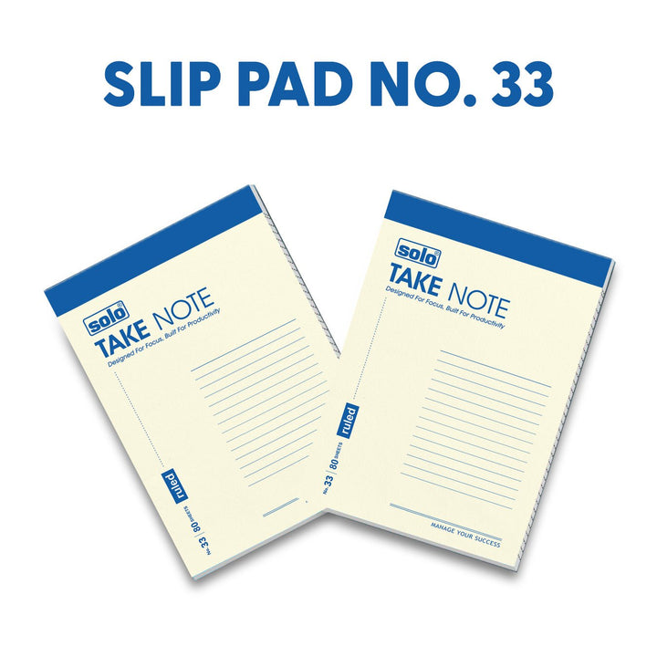 Takenote Slip Pad, Ruled Paper with 80 Sheets (160 Pages), Writing Notepad | Laminated Paper Cover | Pack of 5 - Filex Systems Pvt Ltd