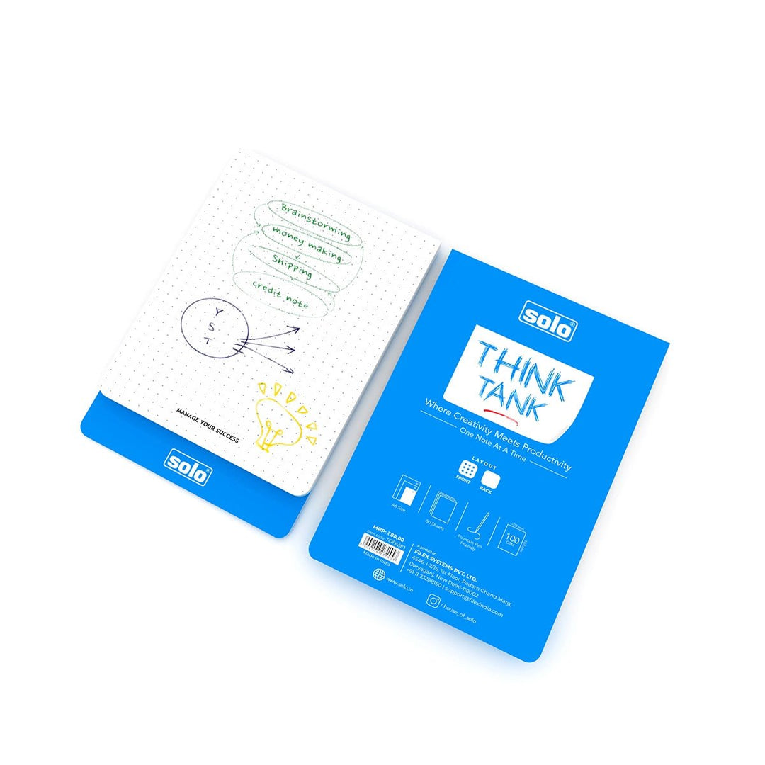 THINK TANK | TEAR - OFF NOTEPADS – 50 SHEETS – 100 GSM PAPER - Filex Systems Pvt Ltd