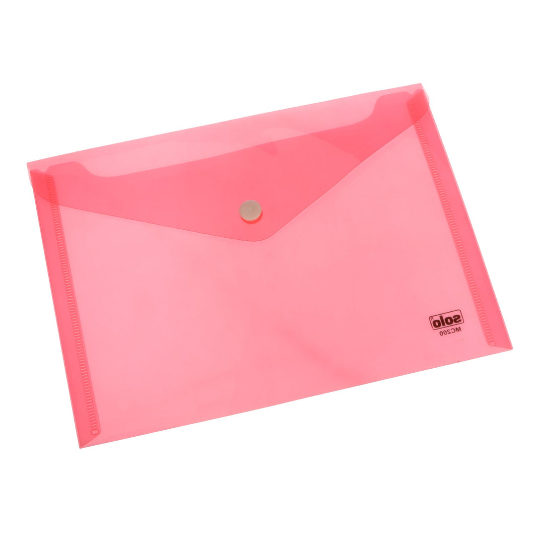 Transparent Button Bag, Cheque & A5 size (Pack of 10) - Filex Systems Pvt Ltd