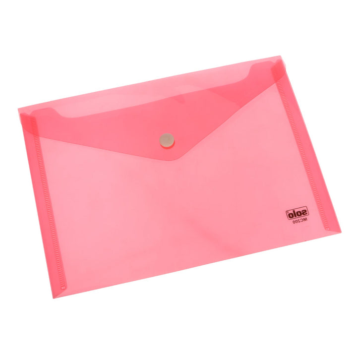 Transparent Button Bag, Cheque & A5 size (Pack of 10) - Filex Systems Pvt Ltd