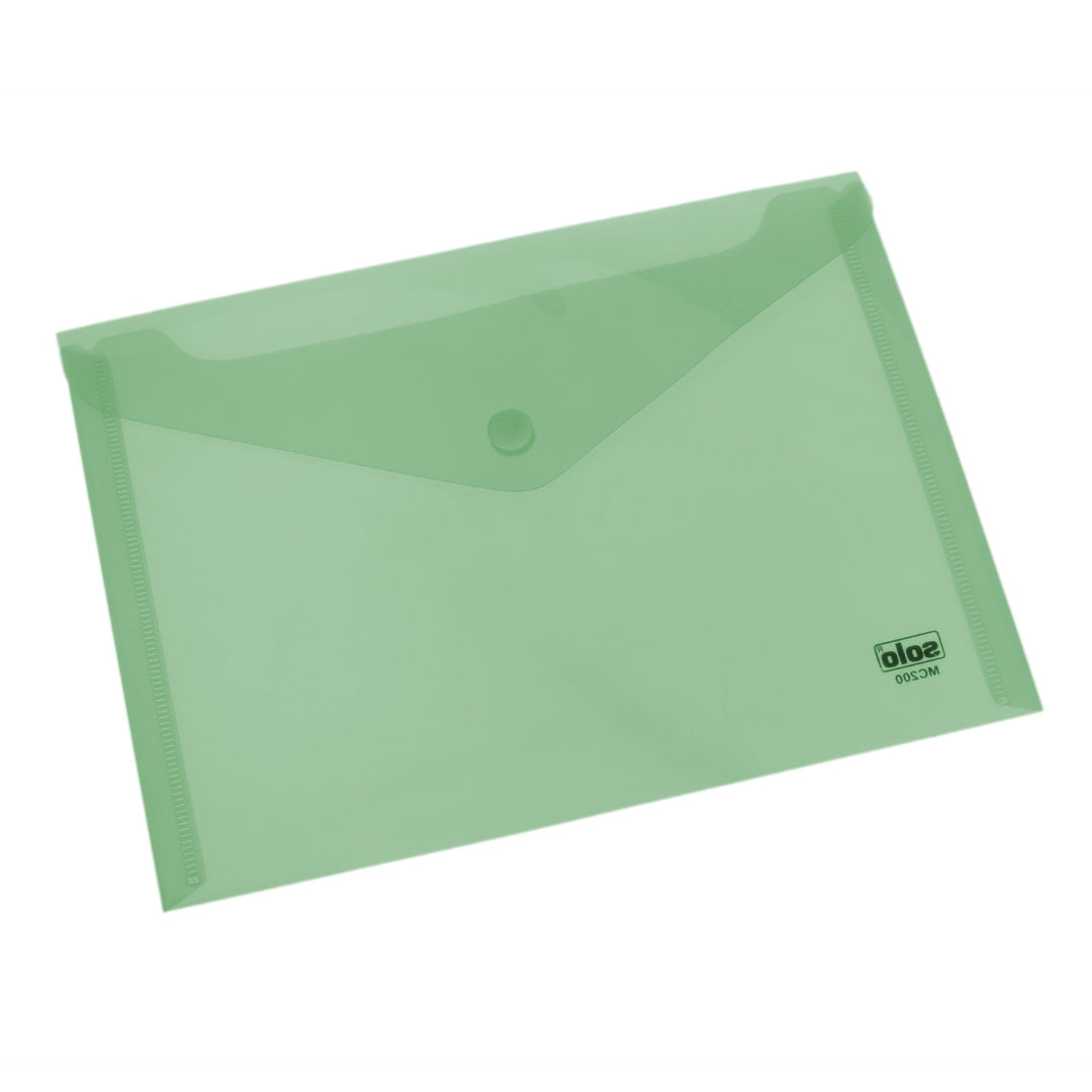 Transparent Button Bag, Cheque & A5 size (Pack of 10) - Filex Systems Pvt Ltd