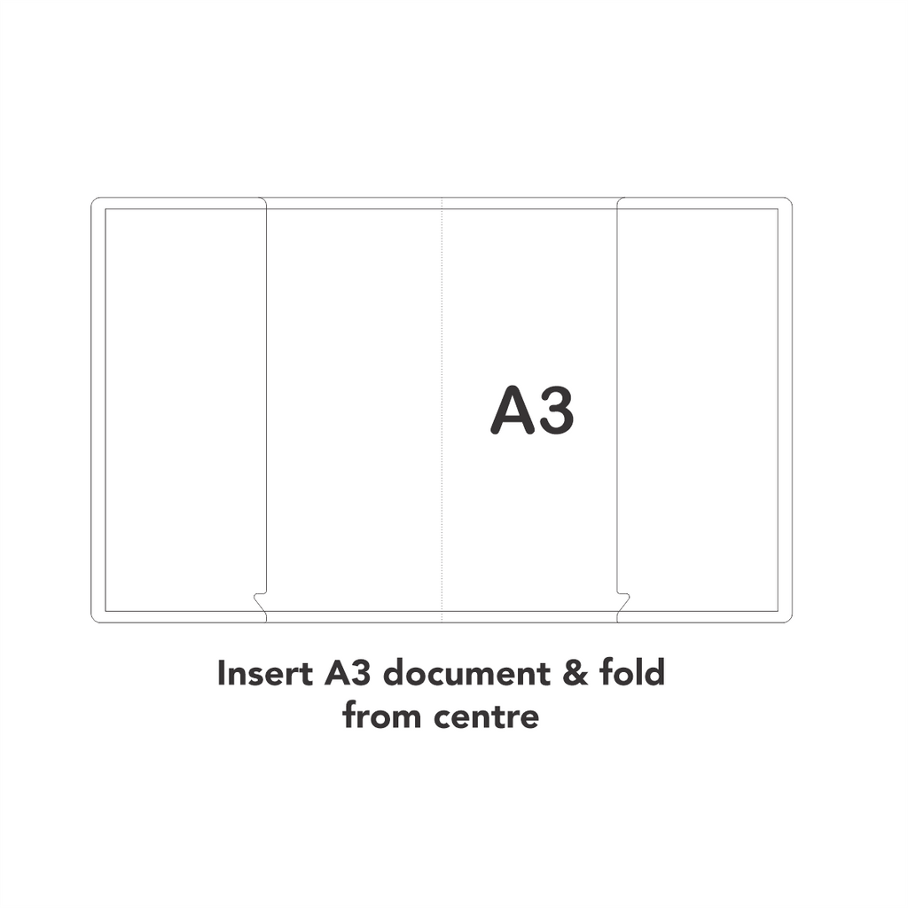 Twin Pocket Holder - Transparent | A3 size | CH103 | Pack of 5 - Filex Systems Pvt Ltd