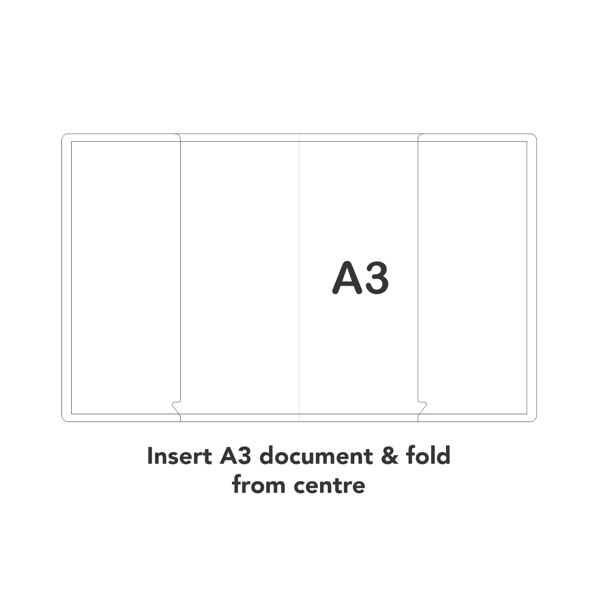 Twin Pocket Holder - Transparent | A3 size | CH103 | Pack of 5 - Filex Systems Pvt Ltd