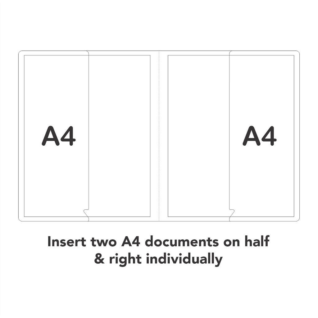 Twin Pocket Holder - Transparent | A3 size | CH103 | Pack of 5 - Filex Systems Pvt Ltd