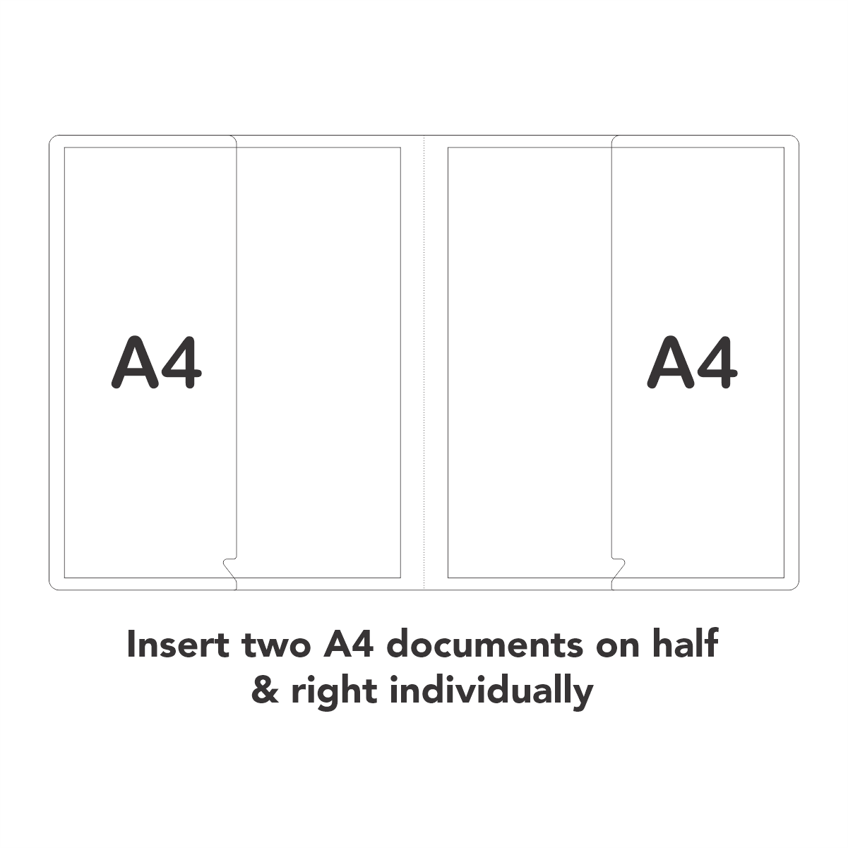 Twin Pocket Holder - Transparent | A3 size | CH103 | Pack of 5 - Filex Systems Pvt Ltd