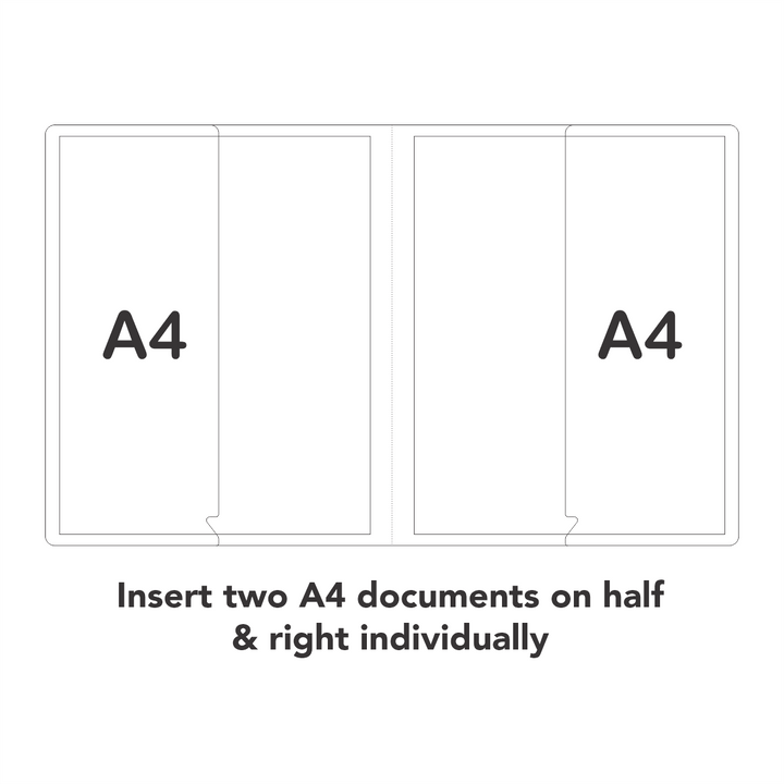 Twin Pocket Holder - Transparent | A3 size | CH103 | Pack of 5 - Filex Systems Pvt Ltd