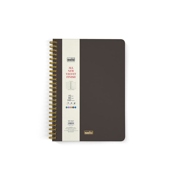 Velvet Finish Notebook, A5 (Unruled) (NA504) – 160 pages - Filex Systems Pvt Ltd