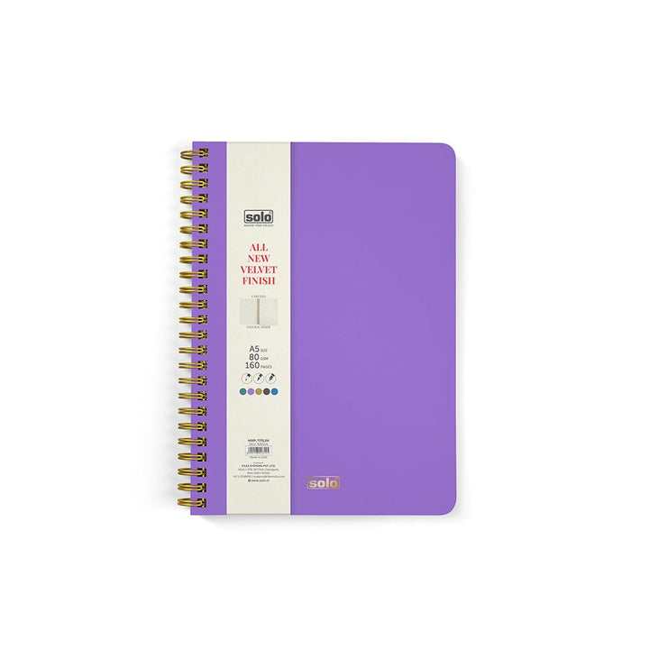 Velvet Finish Notebook, A5 (Unruled) (NA504) – 160 pages - Filex Systems Pvt Ltd