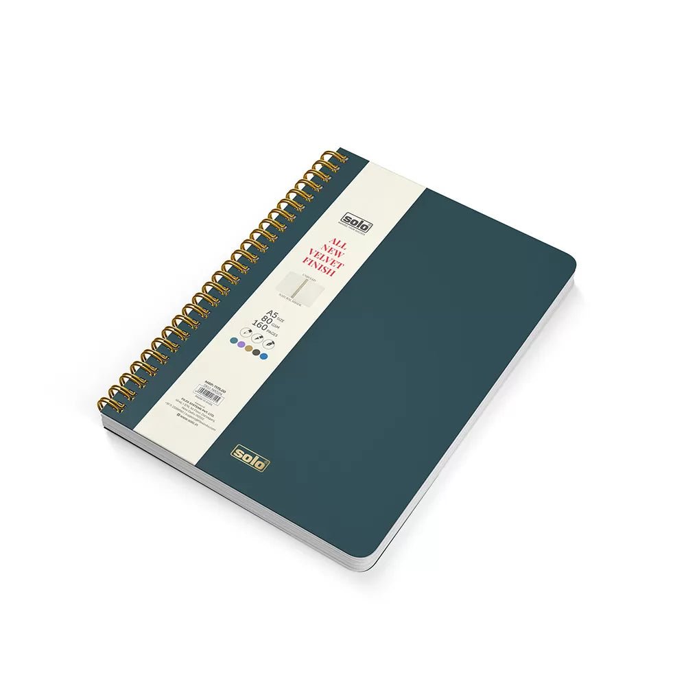 Velvet Finish Notebook, A5 (Unruled) (NA504) – 160 pages - Filex Systems Pvt Ltd