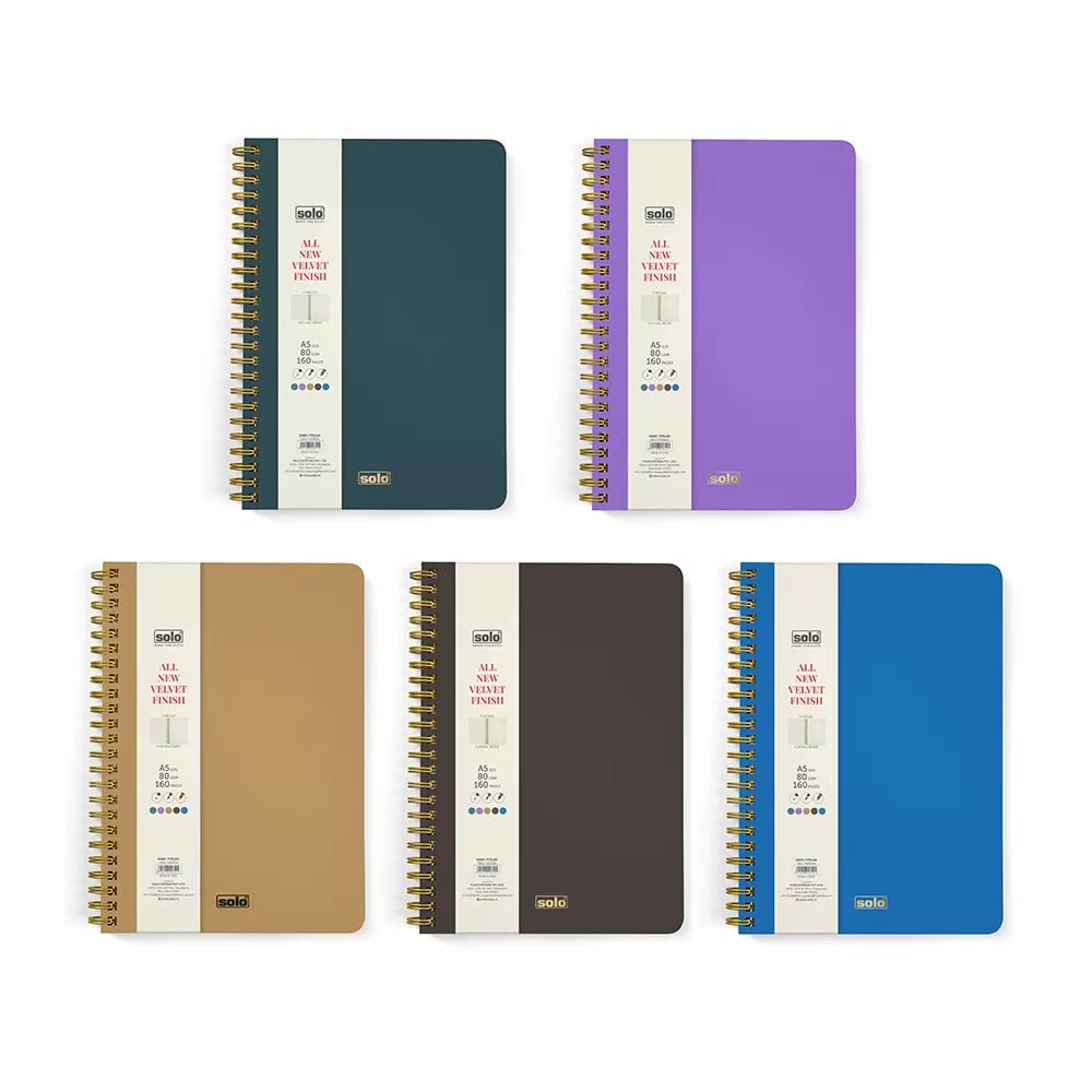 Velvet Finish Notebook, A5 (Unruled) (NA504) – 160 pages - Filex Systems Pvt Ltd