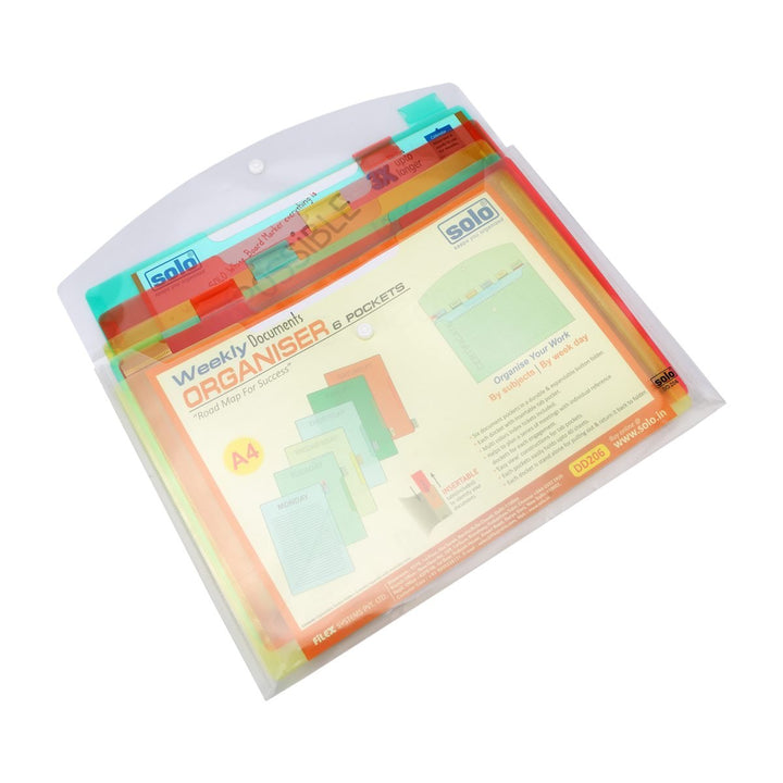 Weekly Documents Organizer 6 Pockets – DD206 (A4), Pack of 2 - Filex Systems Pvt Ltd